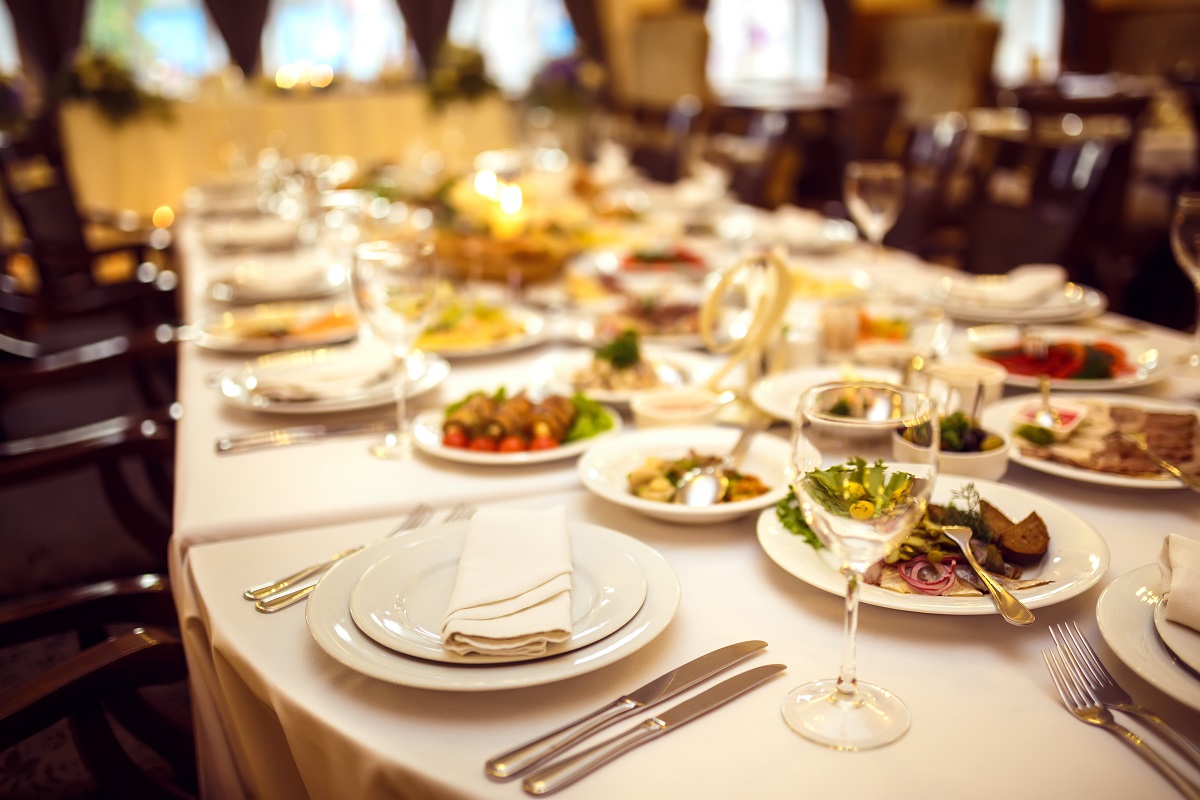 Table,Set,For,An,Event,Party,Or,Wedding,Reception.