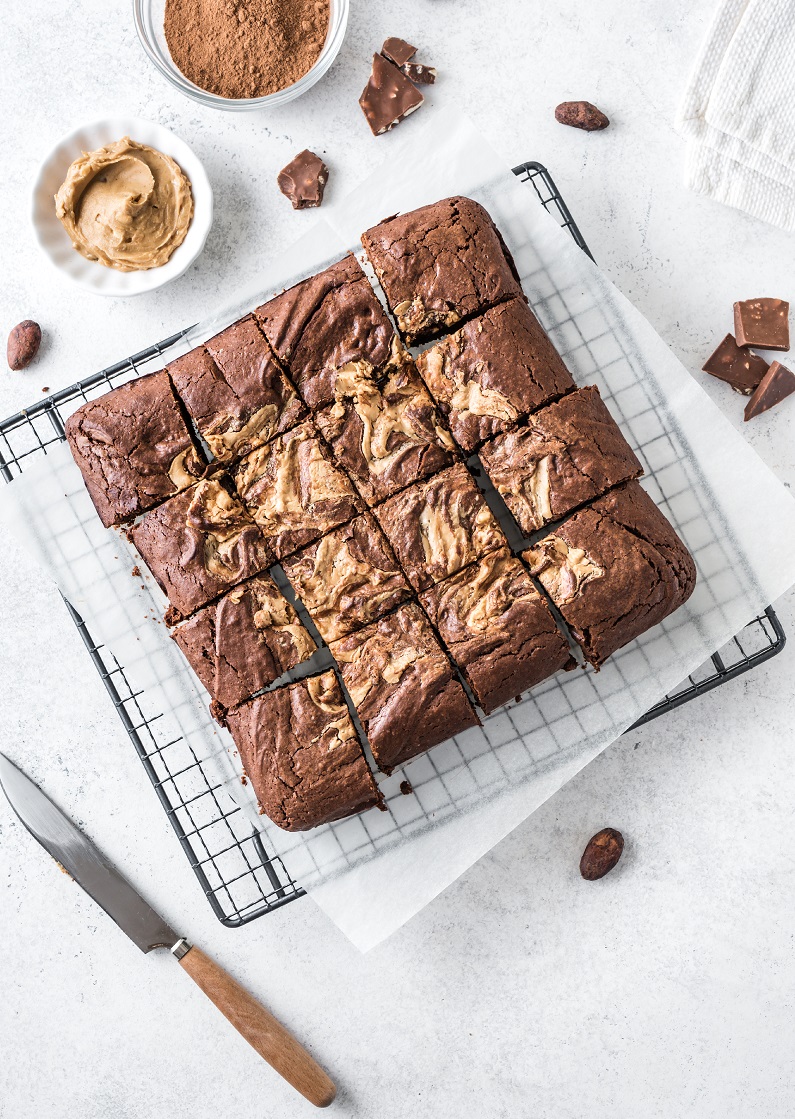 Fresh,Brownies,On,White.,Delicious,Homemade,Chocolate,Dessert,,Pie,Brownie