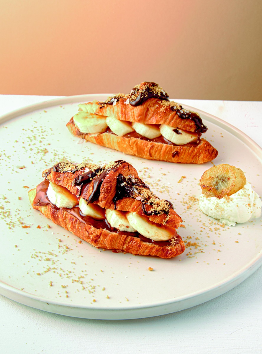 Σάντουιτς banoffee σε κρουασάν