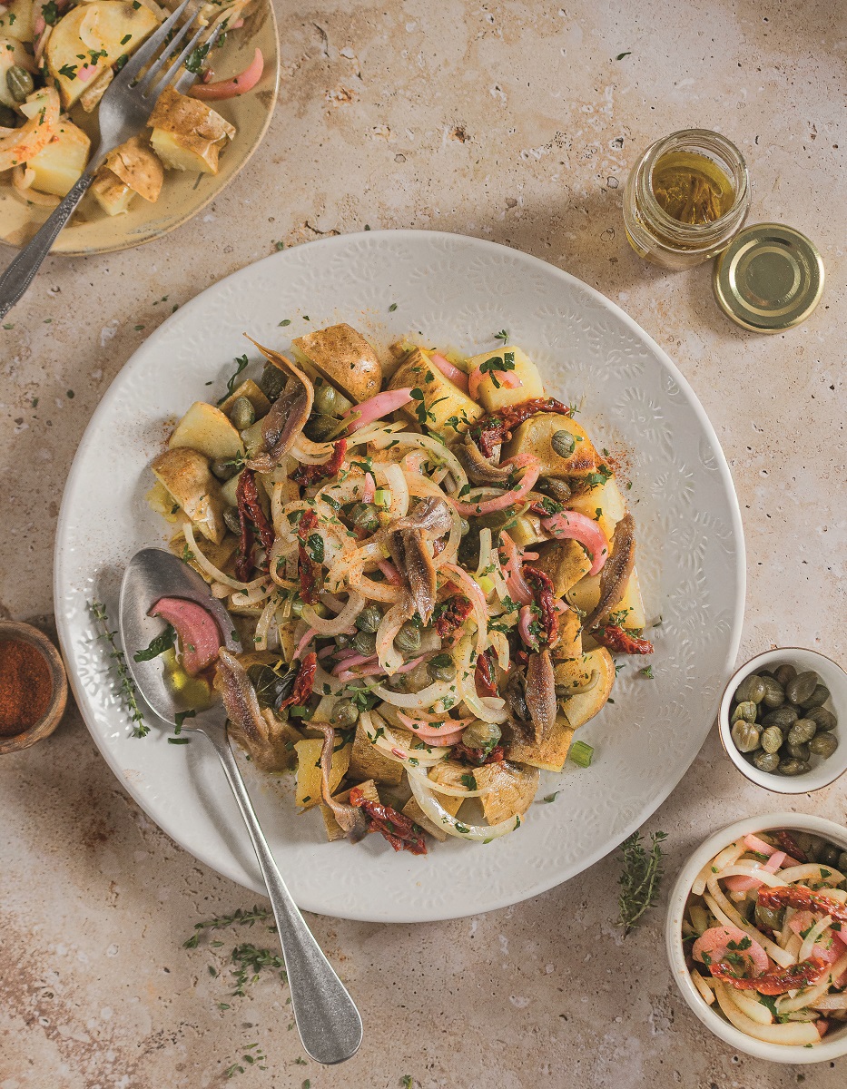 Patates me kremmidosalata