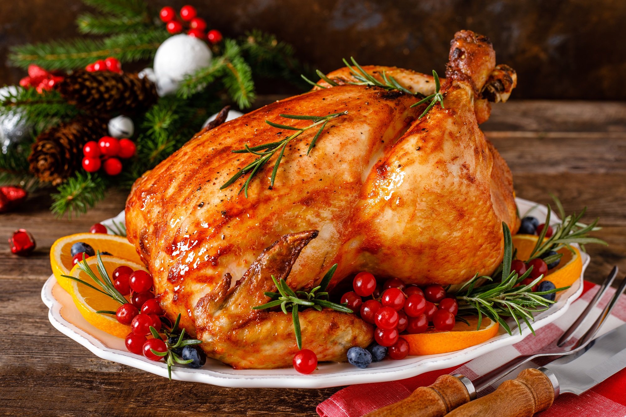 Christmas,Turkey.,Traditional,Festive,Food,For,Christmas,Or,Thanksgiving