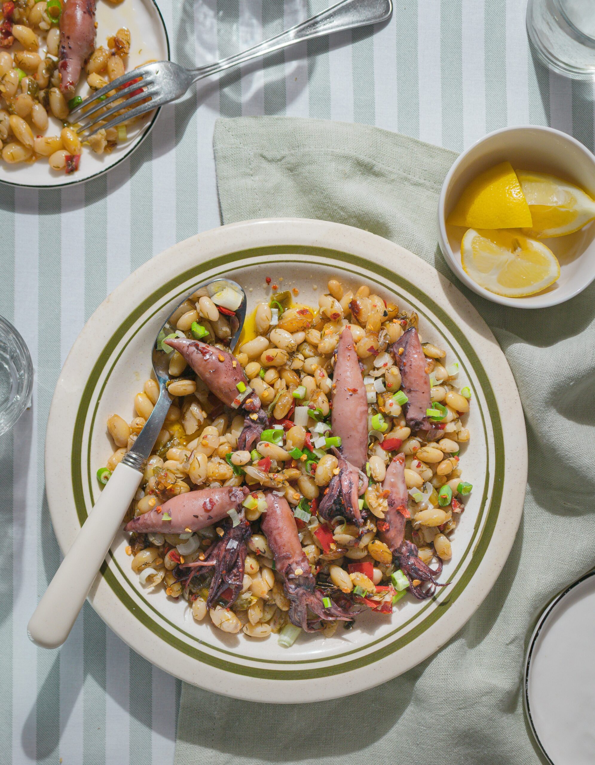 Fasolia me kalamaria_anoigma