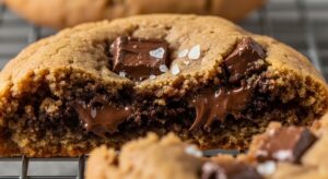 A,Close-up,Of,A,Freshly,Baked,Chocolate,Chunk,Cookie,Broken